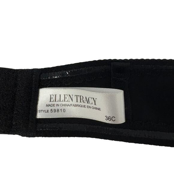 Ellen Tracy Strapless Bra NWT Black 36C Convertible w/ Straps Minor Flaw - Picture 5 of 9